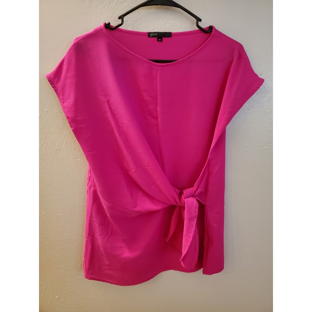 Pink tie front xs gibson top
